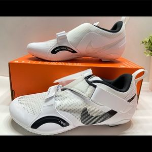 NEW Nike SuperRep Cycle Men's Cycling Peloton Shoes White/Black CW2191-100 9,9.5